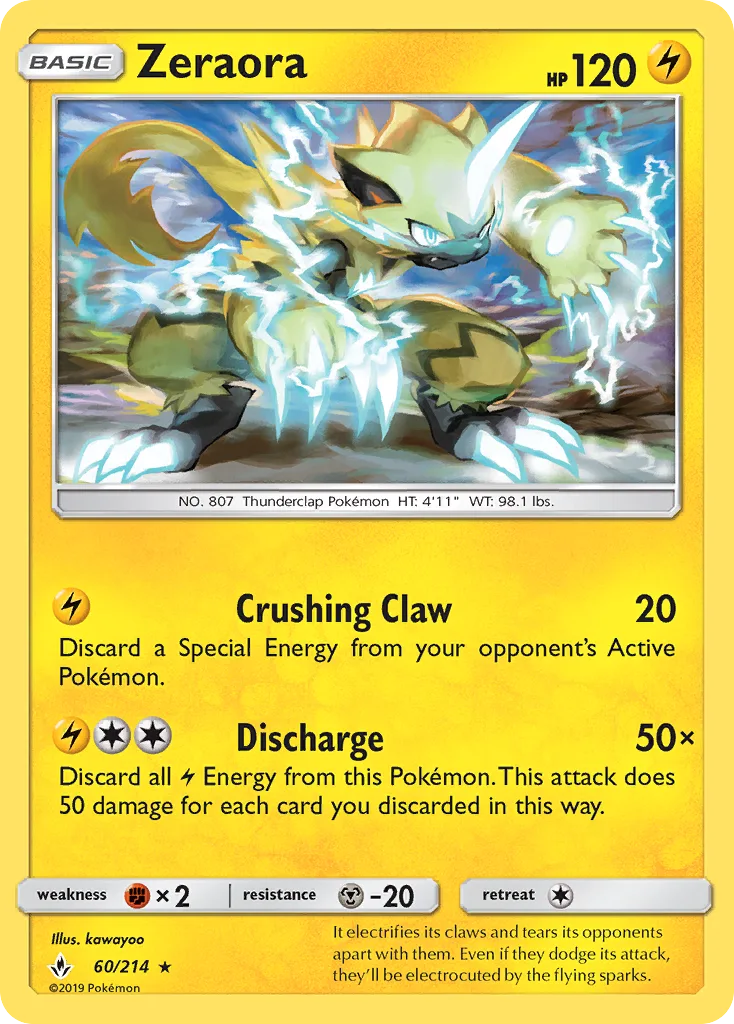 Zeraora, Unbroken Bonds #60/214