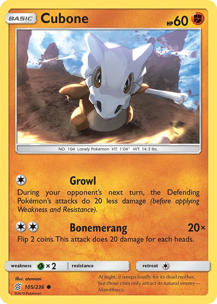 Cubone, Unified Minds #105/236