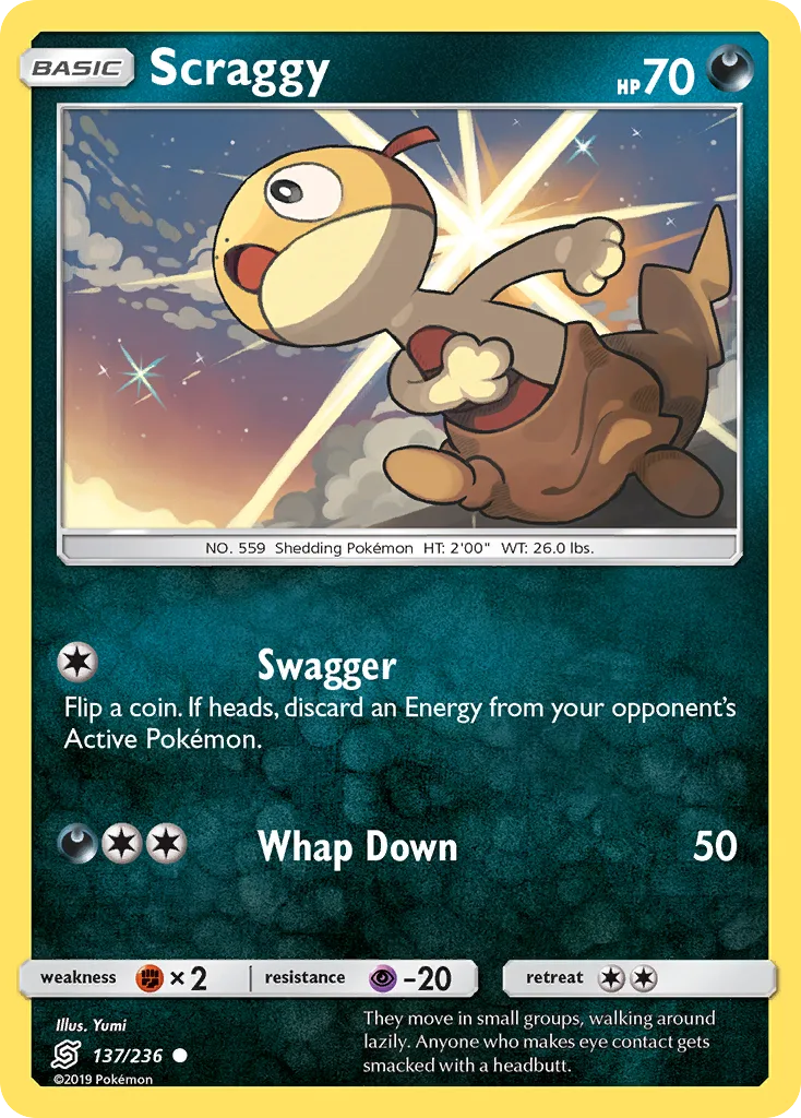 Scraggy, Unified Minds #137/236