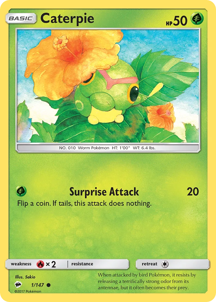 Caterpie, Burning Shadows #1/147