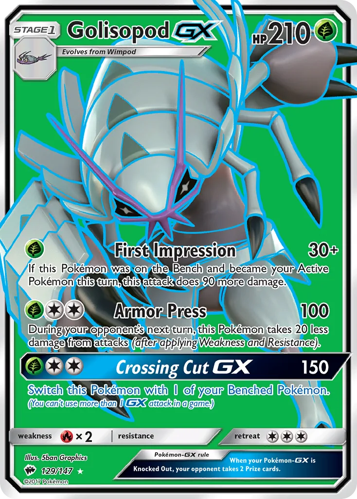 Golisopod-GX, Burning Shadows #129/147