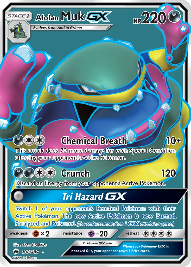 Alolan Muk-GX, Burning Shadows #138/147