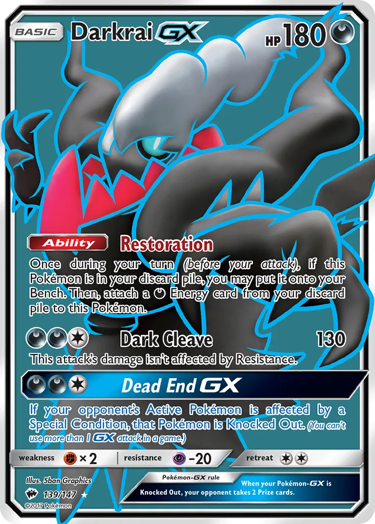 Darkrai-GX, Burning Shadows #139/147