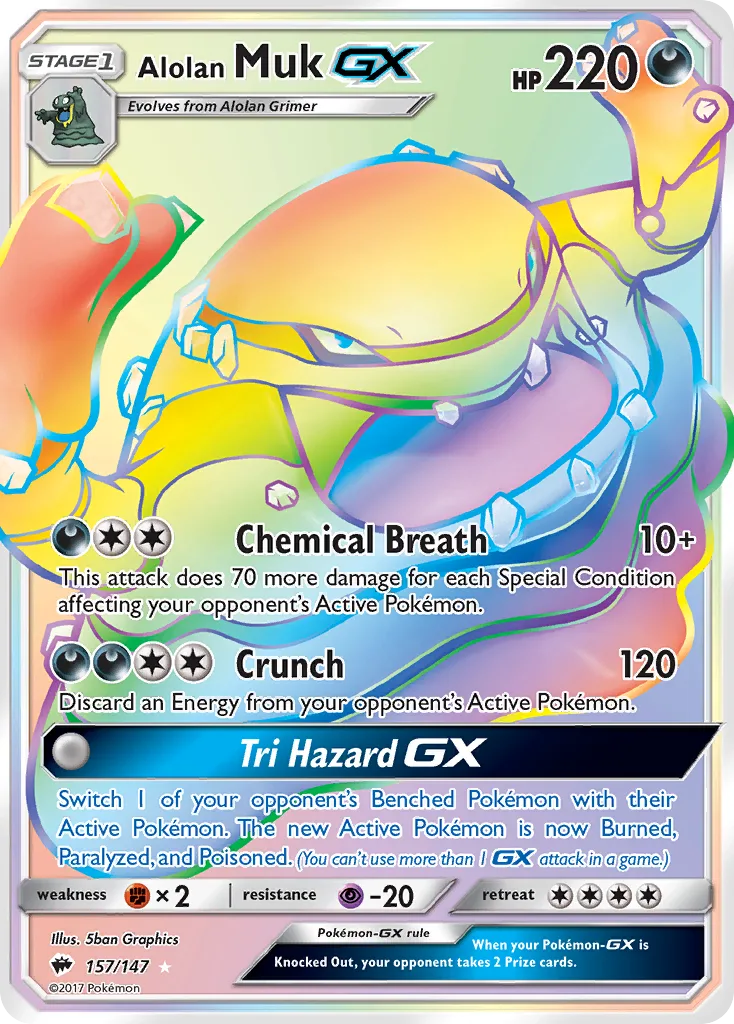 Alolan Muk-GX, Burning Shadows #157/147