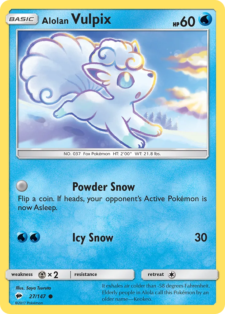 Alolan Vulpix, Burning Shadows #27/147