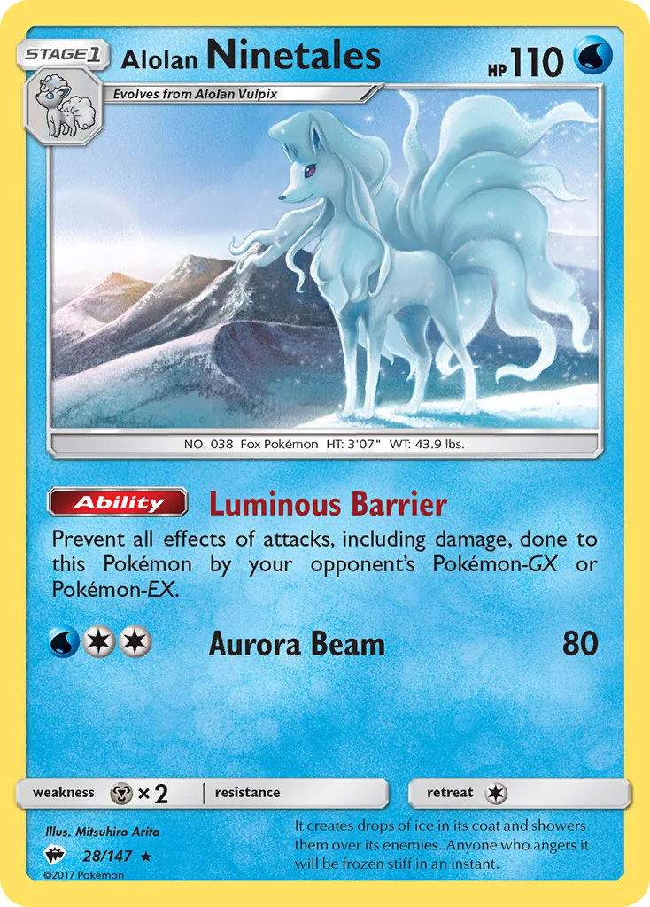 Alolan Ninetales, Burning Shadows #28/147