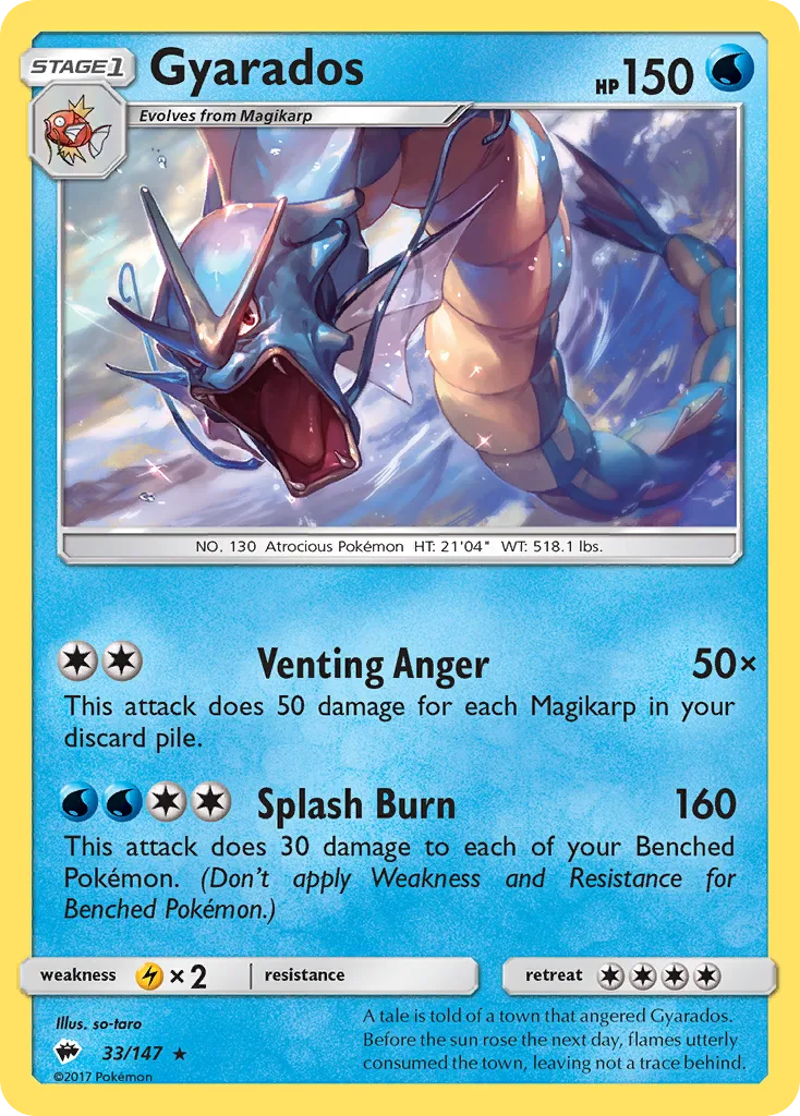 Gyarados, Burning Shadows #33/147
