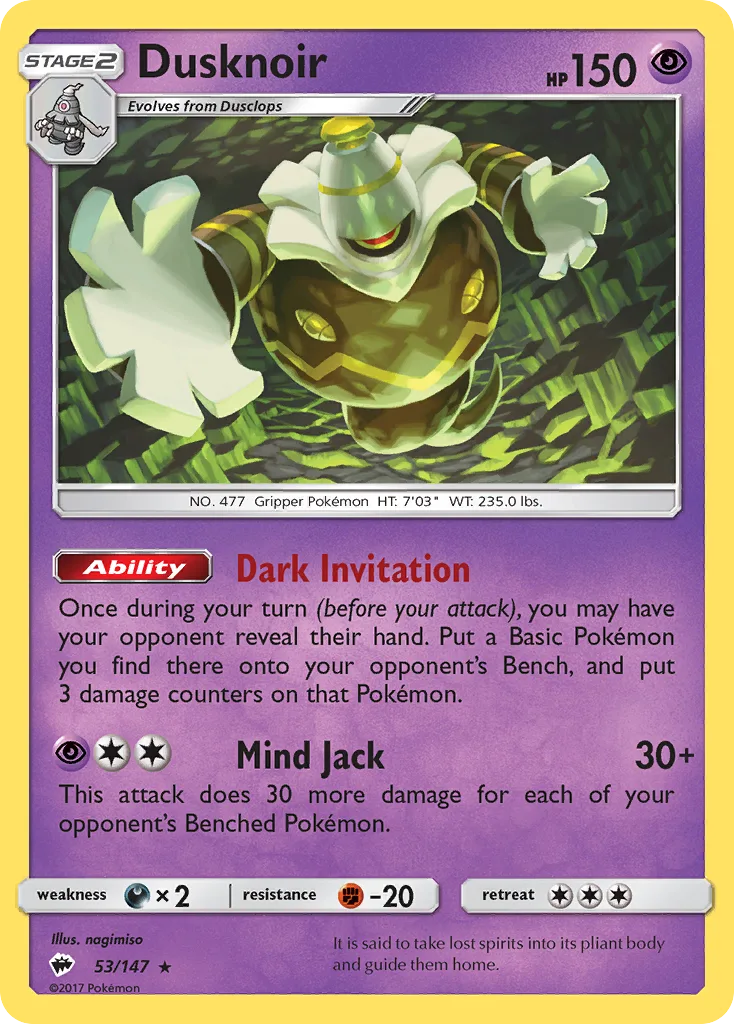 Dusknoir, Burning Shadows #53/147