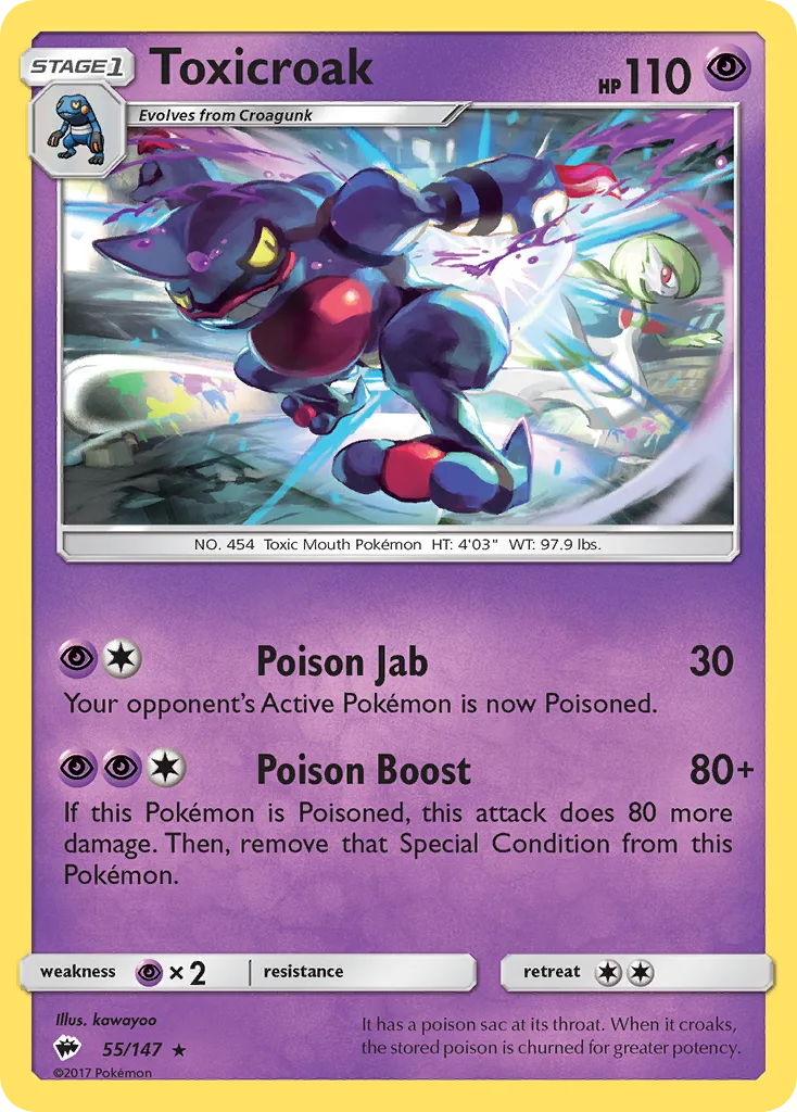 Toxicroak, Burning Shadows #55/147