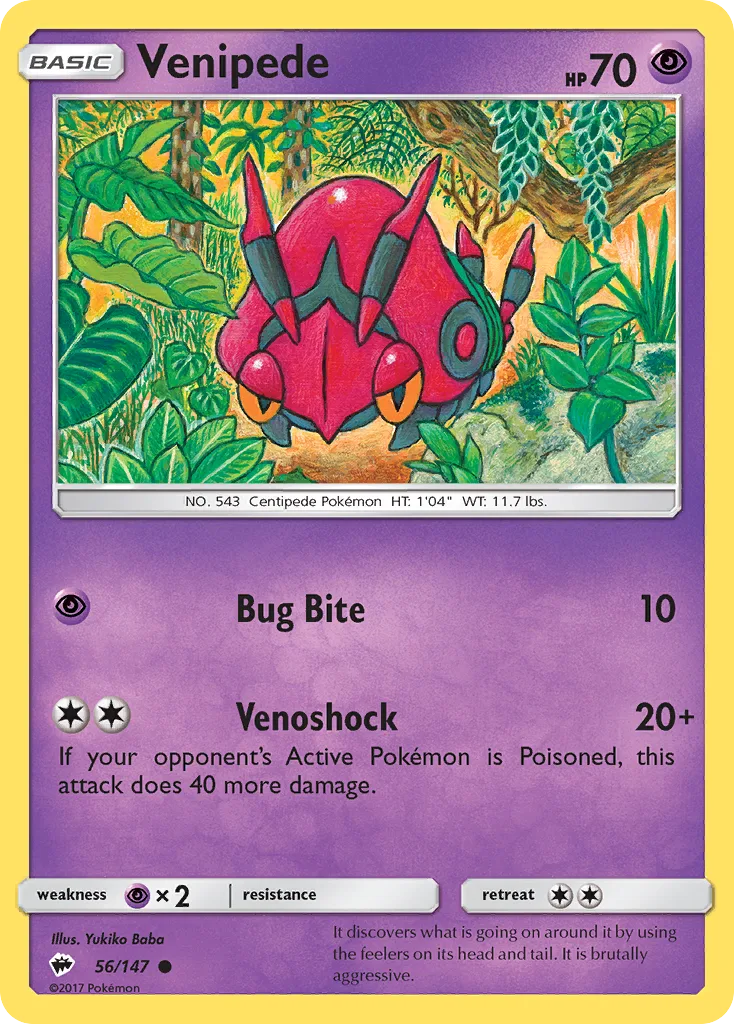 Venipede, Burning Shadows #56/147