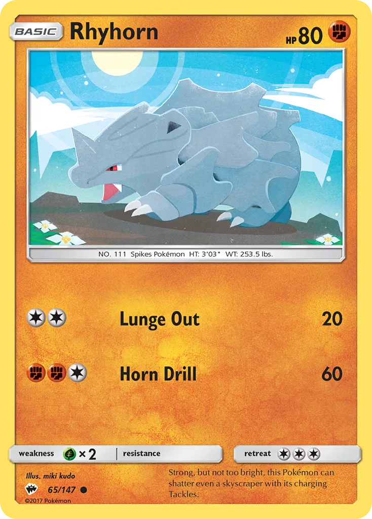 Rhyhorn, Burning Shadows #65/147