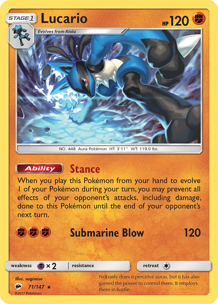 Lucario, Burning Shadows #71/147
