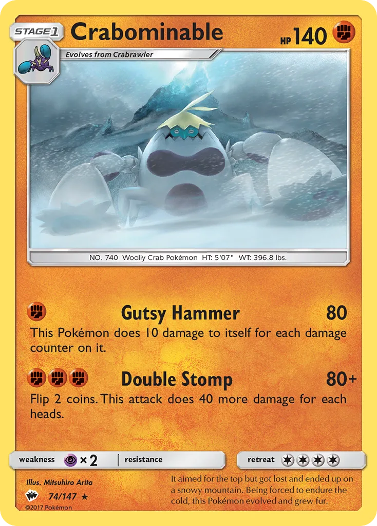 Crabominable, Burning Shadows #74/147