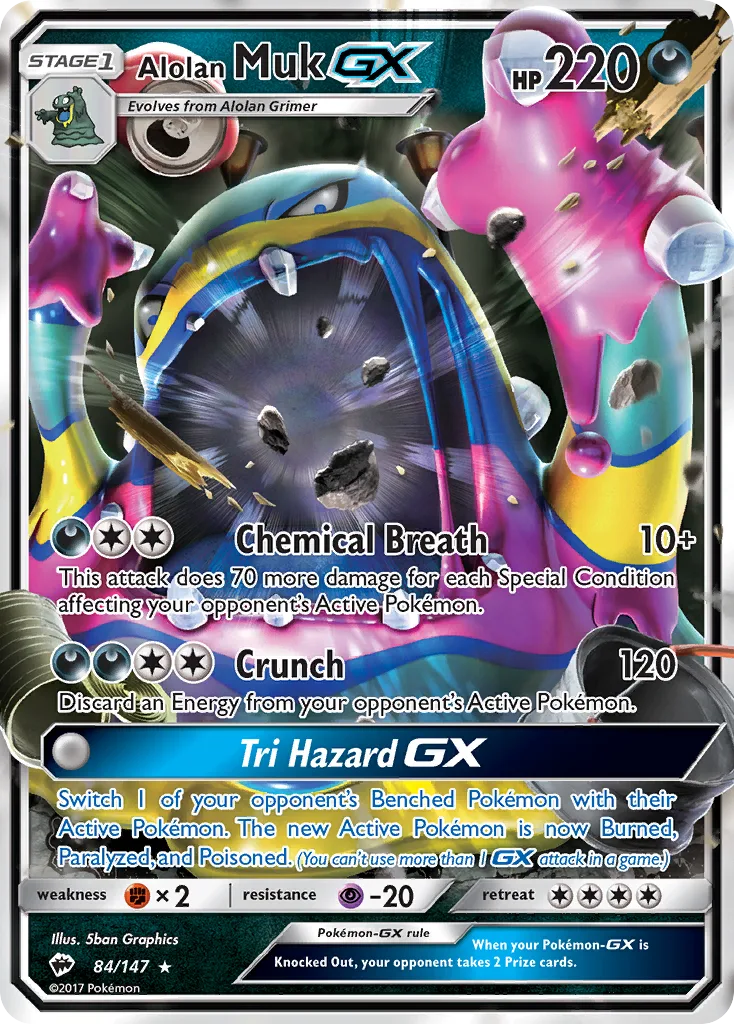 Alolan Muk-GX, Burning Shadows #84/147