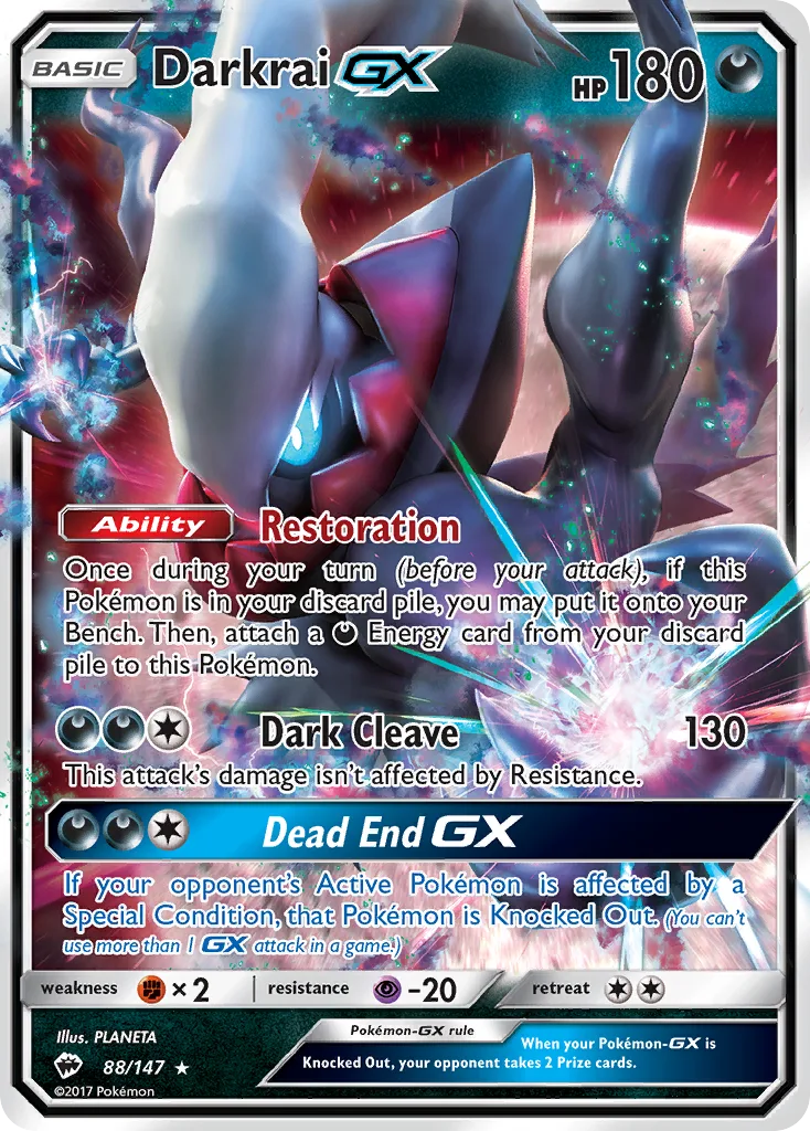 Darkrai-GX, Burning Shadows #88/147