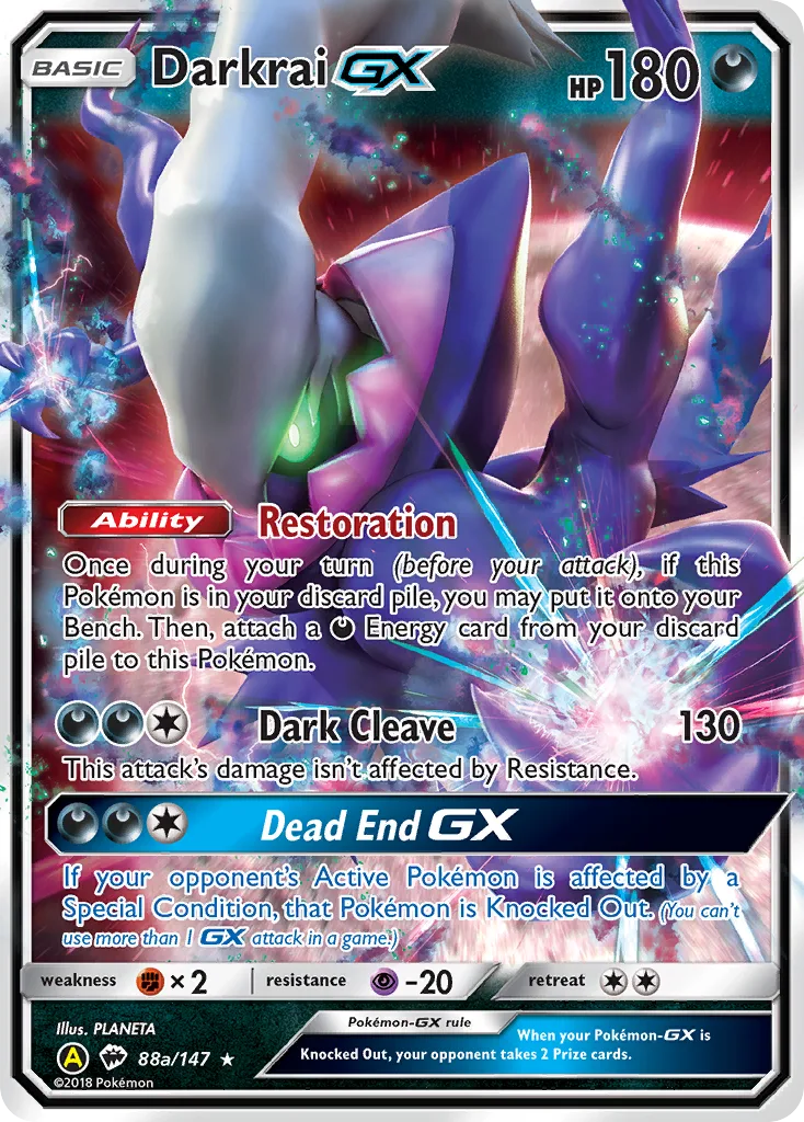 Darkrai-GX, Burning Shadows #88a/147