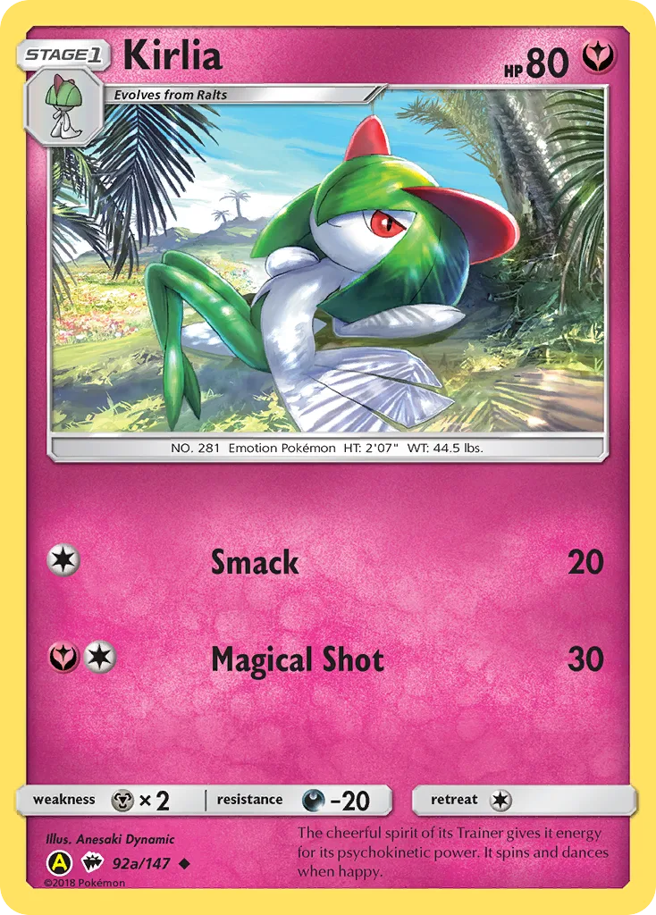 Kirlia, Burning Shadows #92a/147