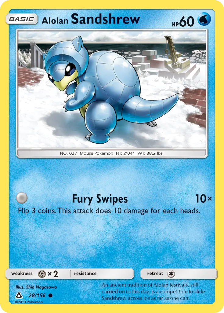 Alolan Sandshrew, Ultra Prism #28/156