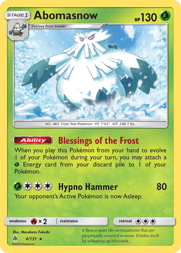 Abomasnow, Forbidden Light #4/131