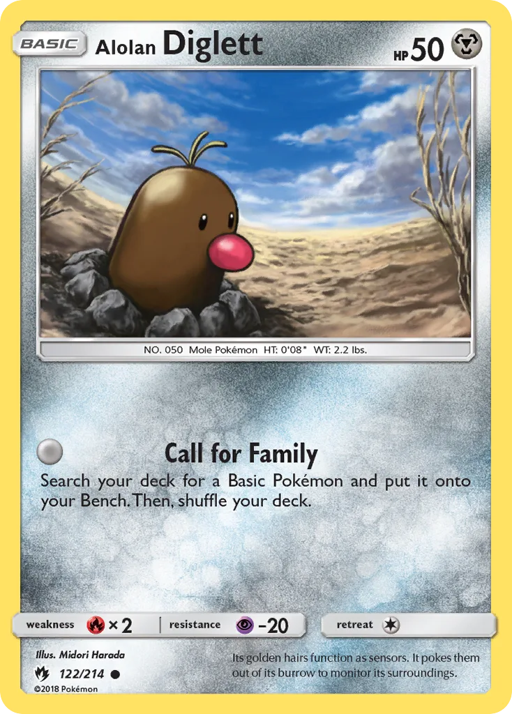 Alolan Diglett, Lost Thunder #122/214