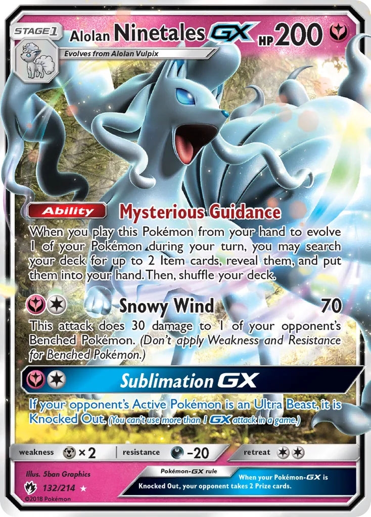 Alolan Ninetales-GX, Lost Thunder #132/214
