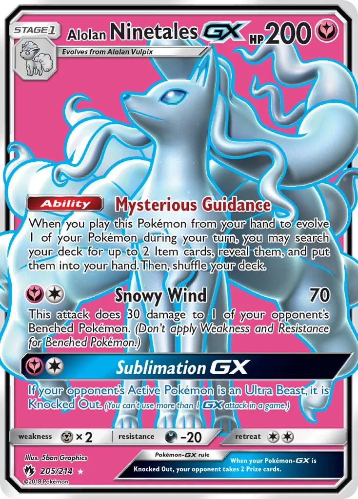 Alolan Ninetales-GX, Lost Thunder #205/214