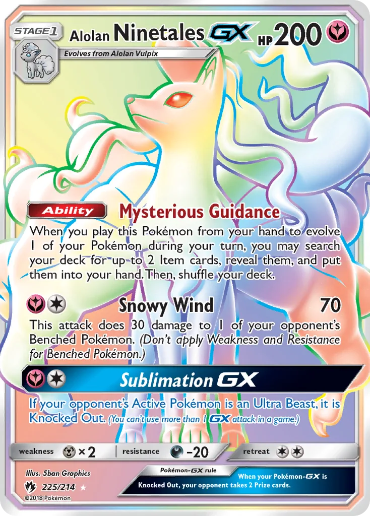 Alolan Ninetales-GX, Lost Thunder #225/214
