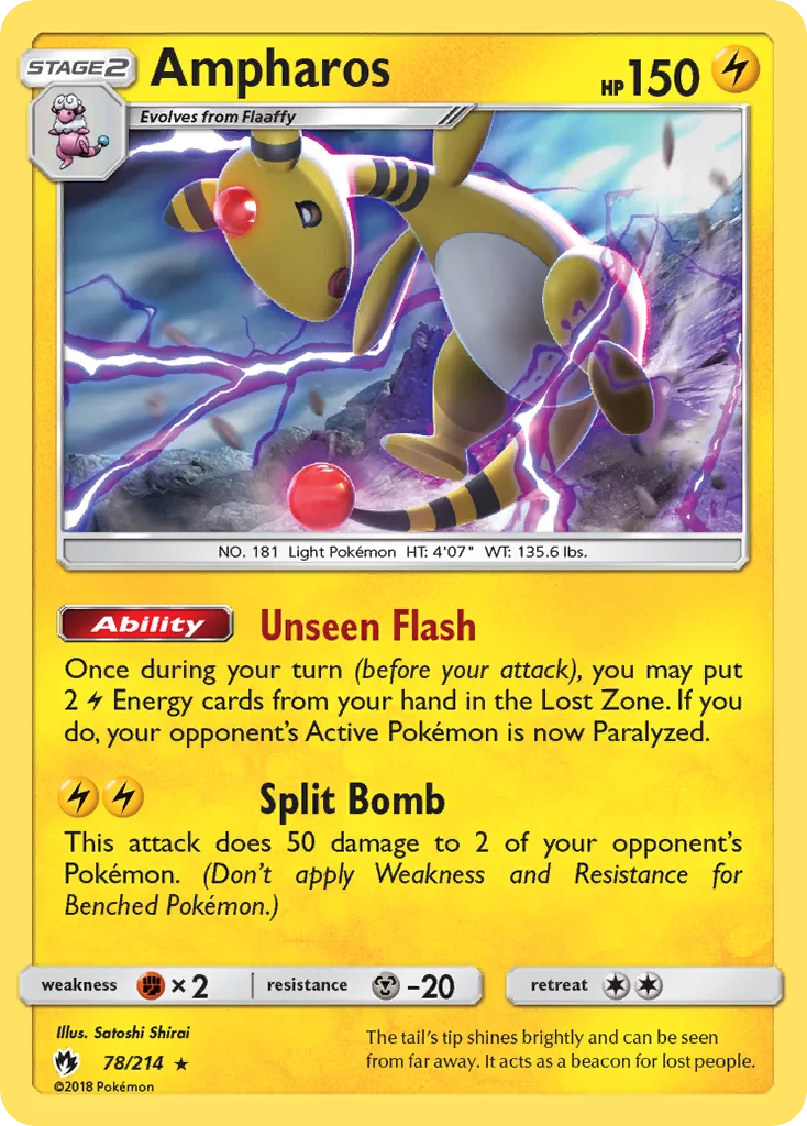 Ampharos, Lost Thunder #78/214