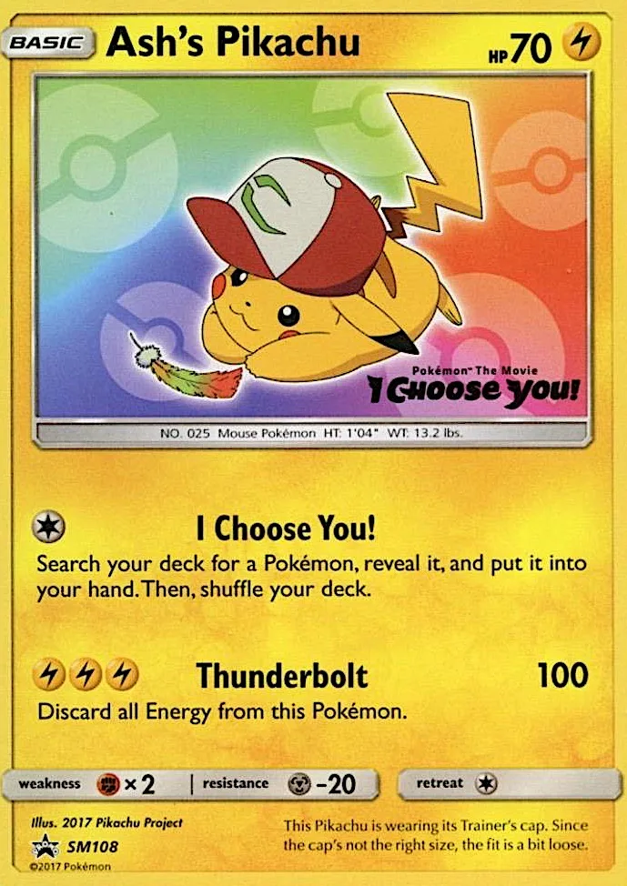 Ash's Pikachu, SM Black Star Promos #SM108