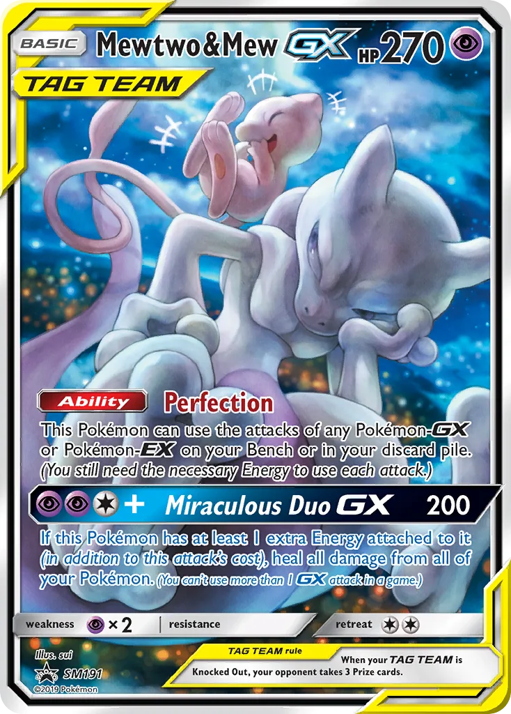 Mewtwo & Mew-GX, SM Black Star Promos #SM191