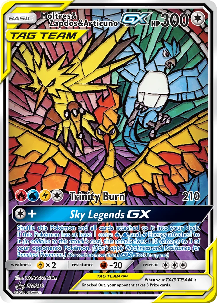 Moltres & Zapdos & Articuno-GX, SM Black Star Promos #SM210
