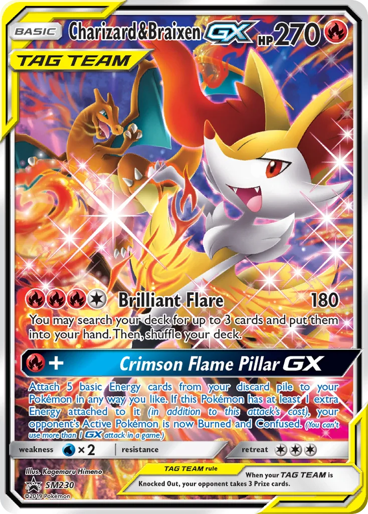 Charizard & Braixen-GX, SM Black Star Promos #SM230