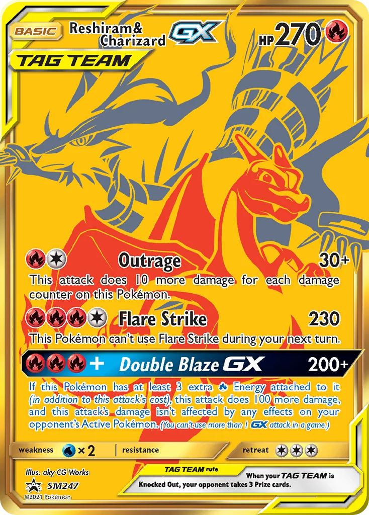 Reshiram & Charizard-GX, SM Black Star Promos #SM247