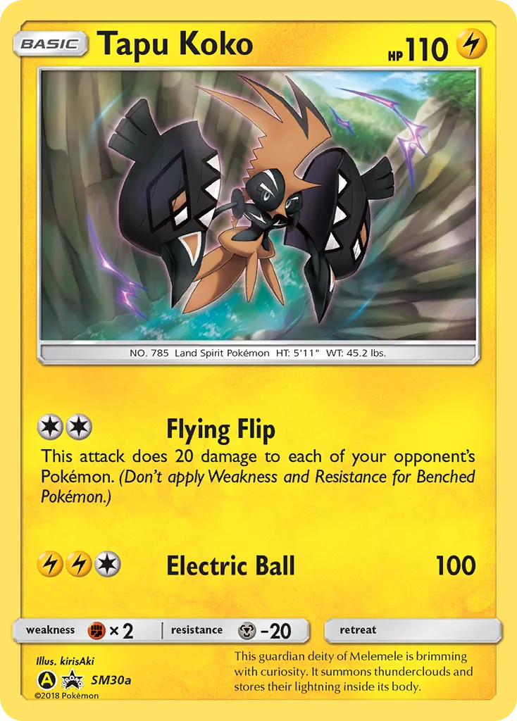 Tapu Koko, SM Black Star Promos #SM30a