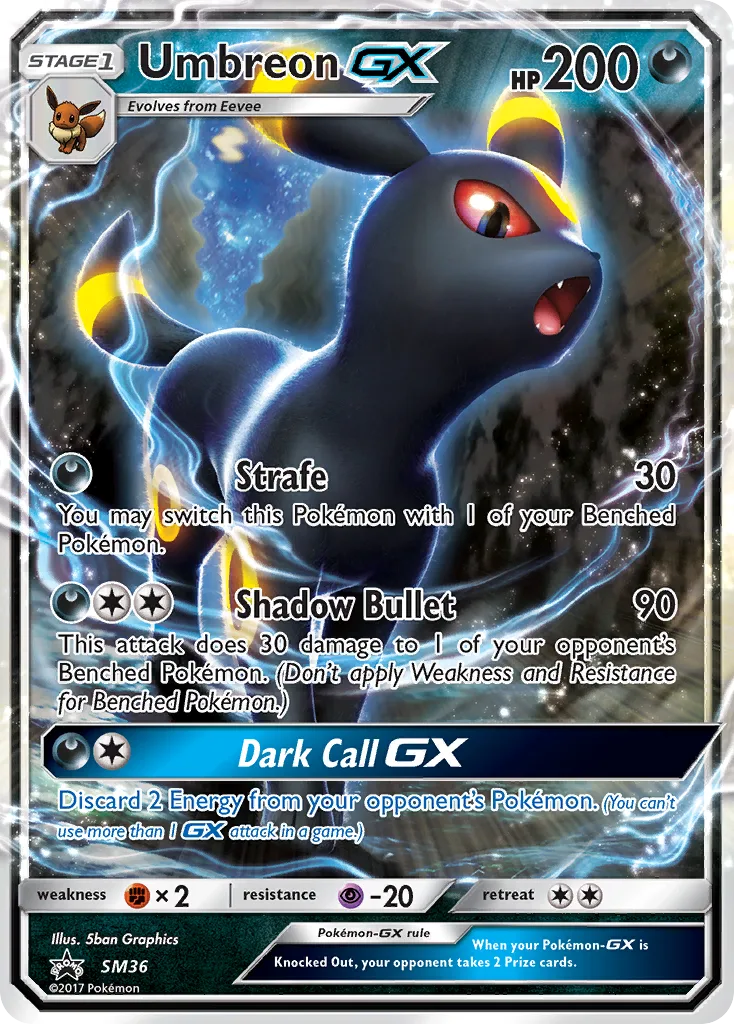 Umbreon-GX, SM Black Star Promos #SM36