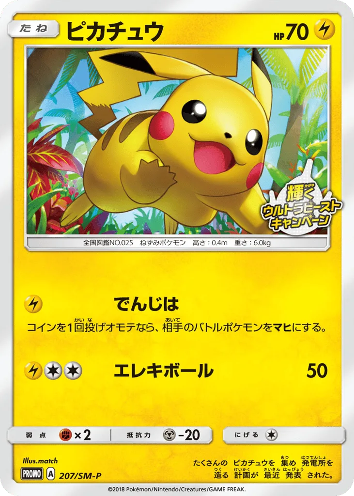 Pikachu, Sun & Moon Promos #207/SM-P