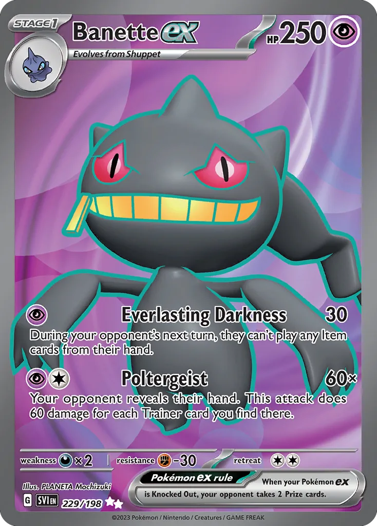 Banette ex, Scarlet & Violet #229/198