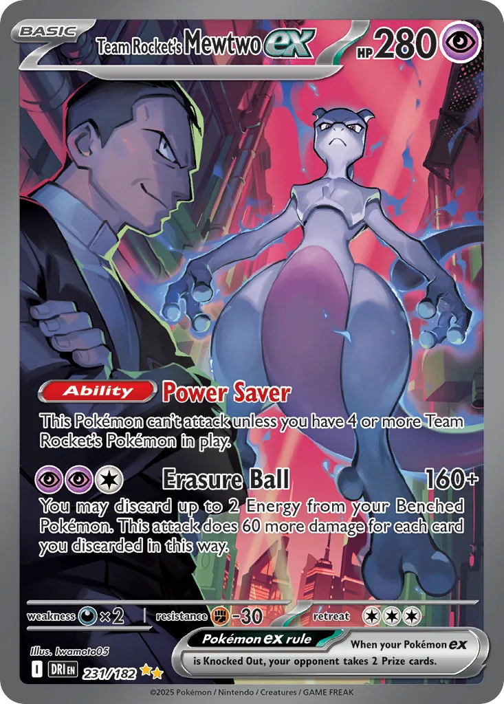Team Rocket's Mewtwo ex, Destined Rivals #231/182