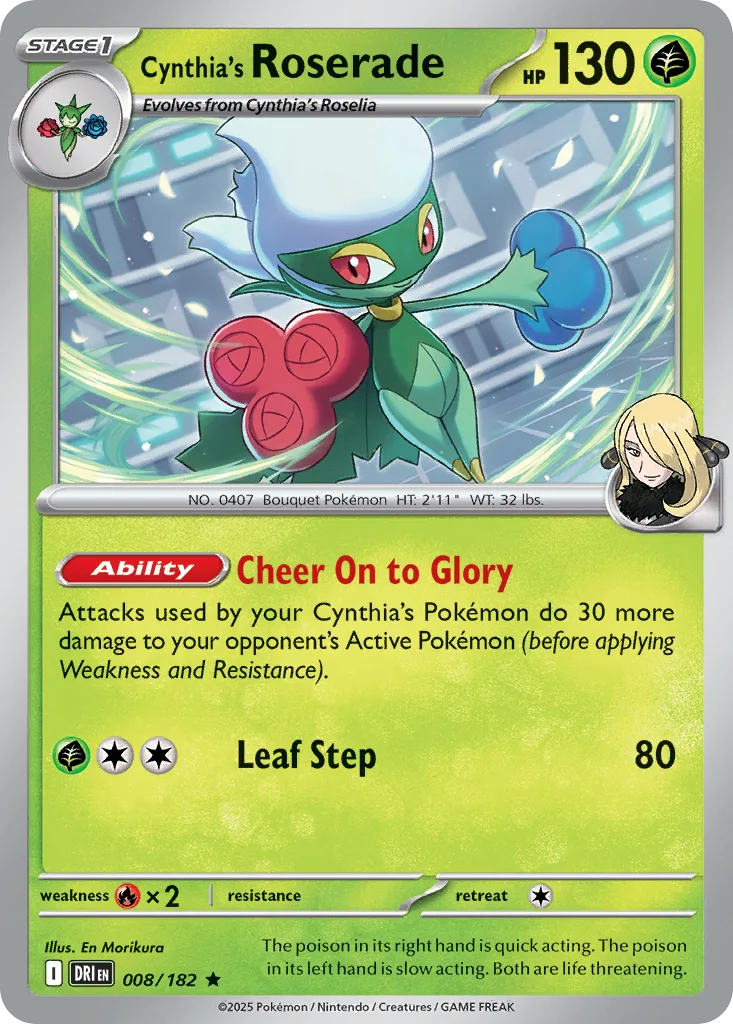 Cynthia's Roserade, Destined Rivals #008/182
