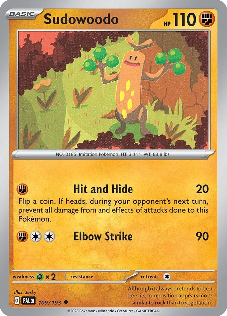 Sudowoodo, Paldea Evolved #109/193