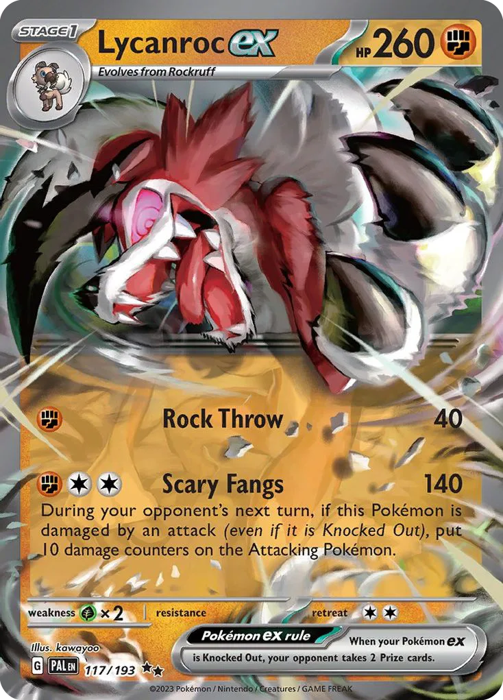 Lycanroc ex, Paldea Evolved #117/193