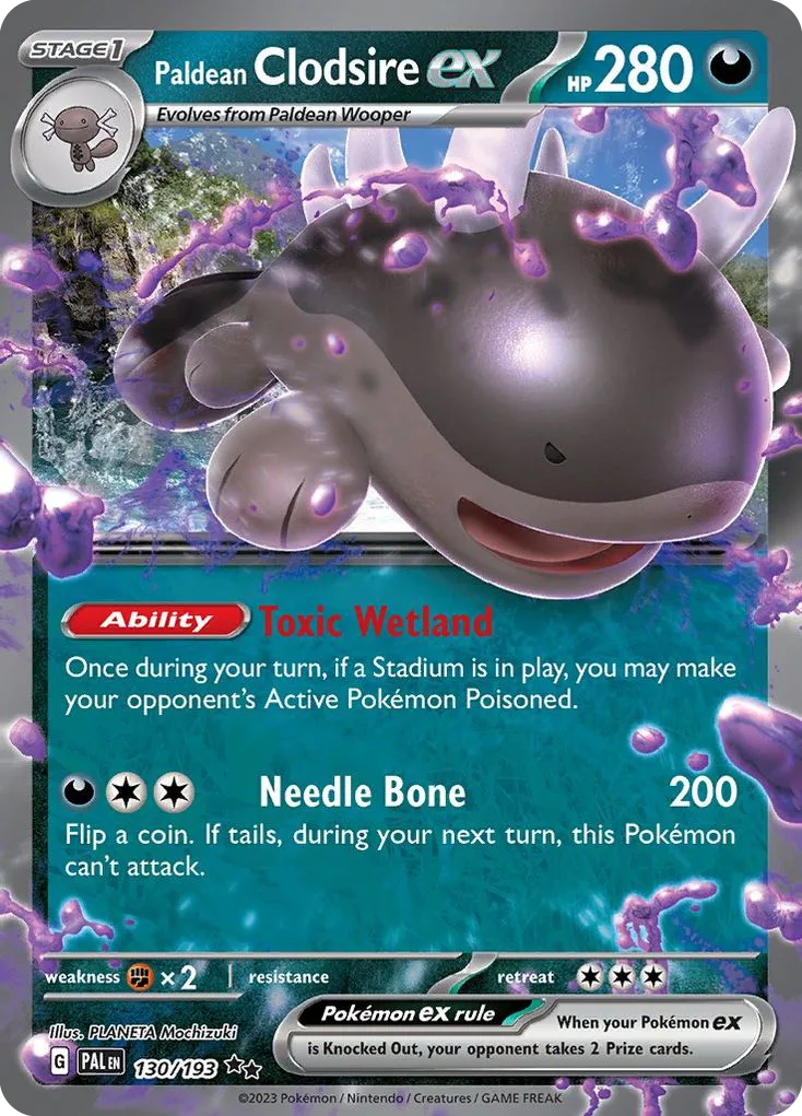 Paldean Clodsire ex, Paldea Evolved #130/193