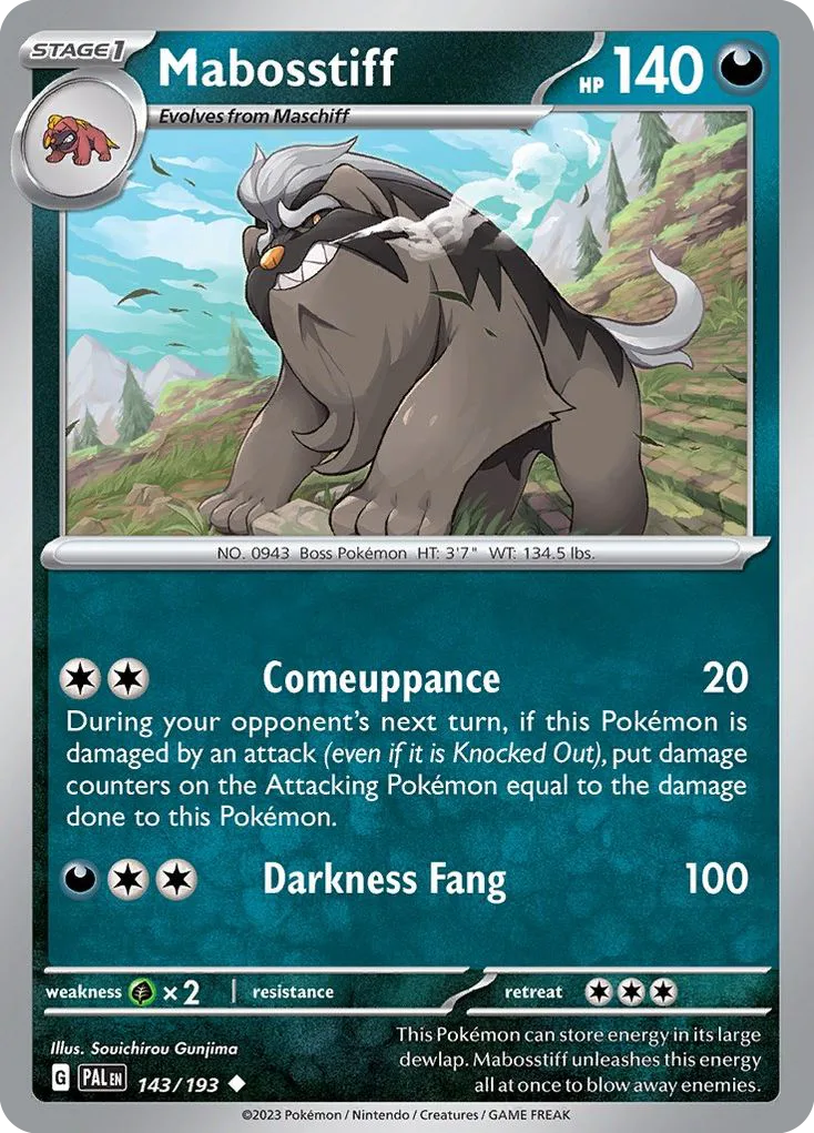 Mabosstiff, Paldea Evolved #143/193