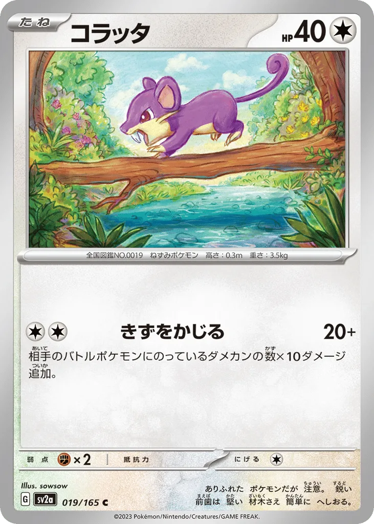 Rattata, Pokémon Card 151 #019/165