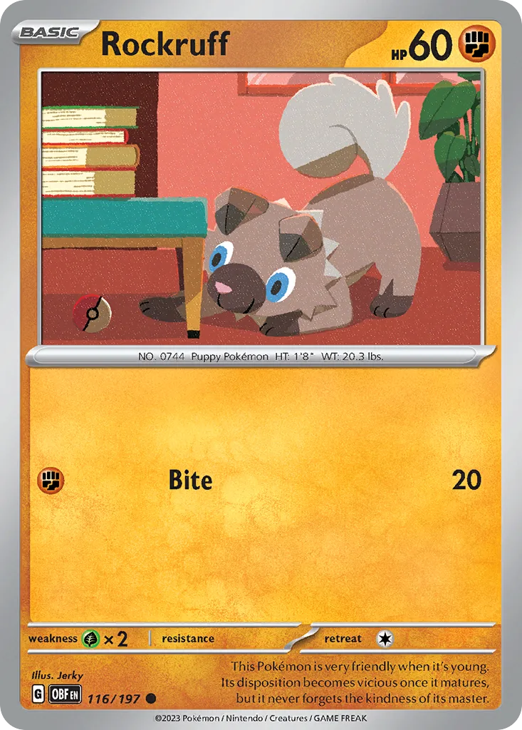 Rockruff, Obsidian Flames #116/197