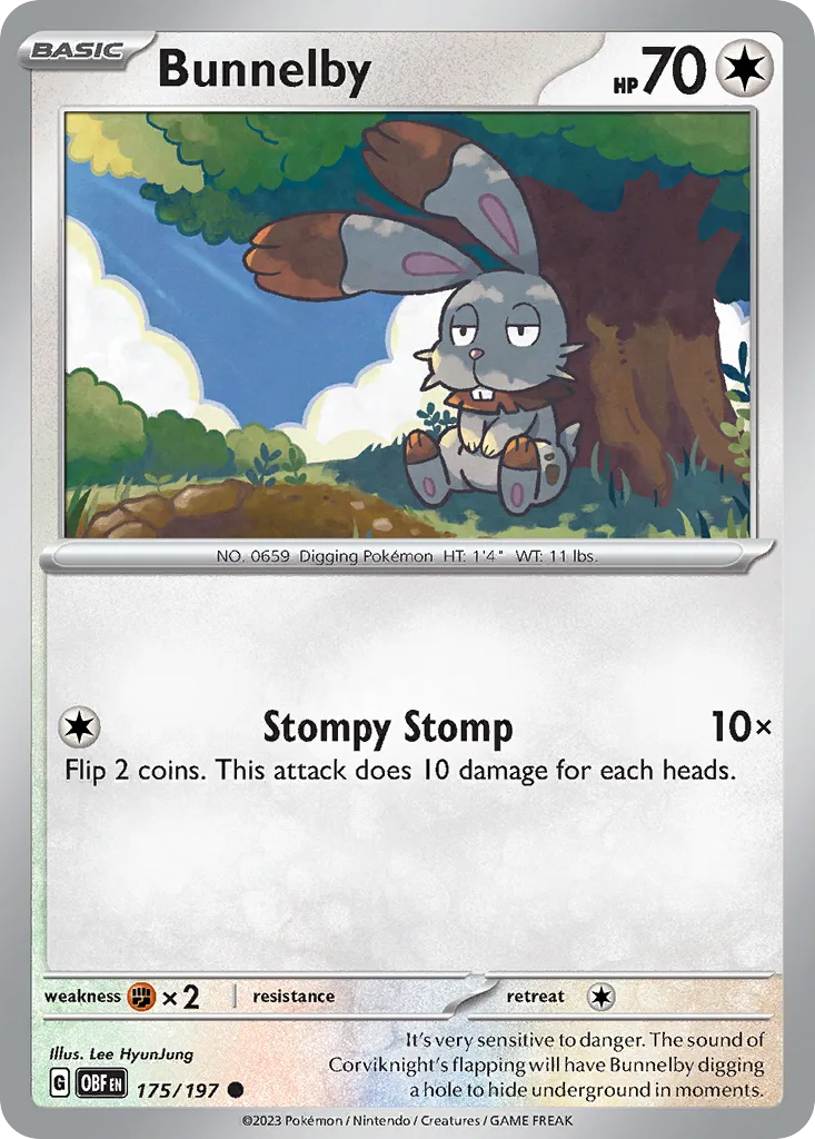 Bunnelby, Obsidian Flames #175/197