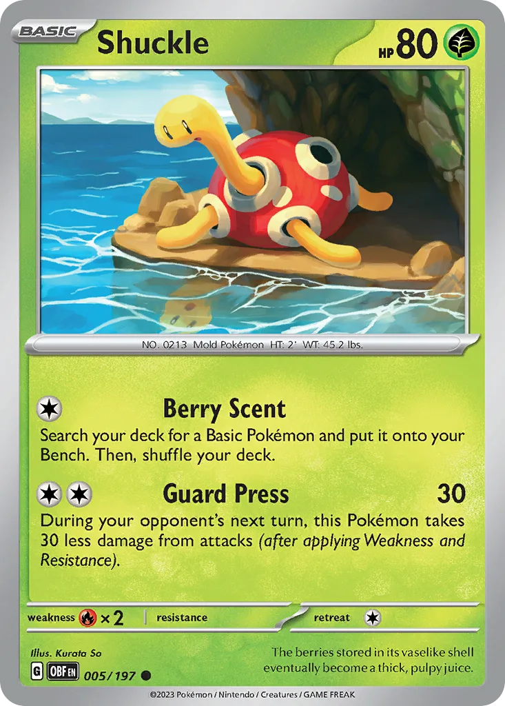 Shuckle, Obsidian Flames #005/197