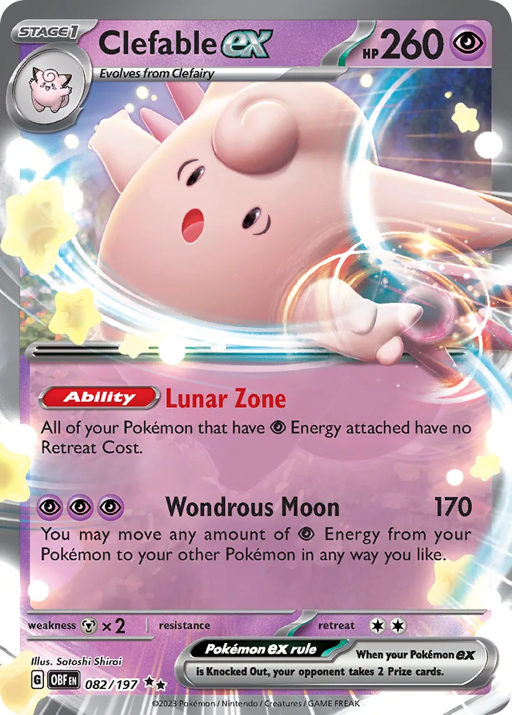Clefable ex, Obsidian Flames #082/197
