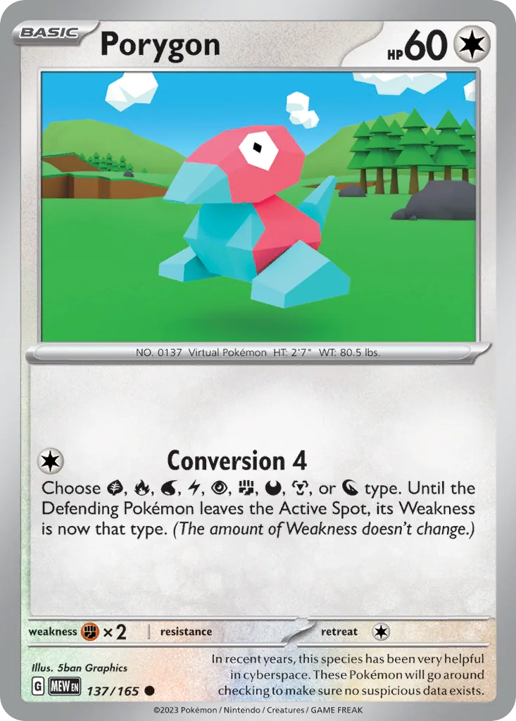 Porygon, 151 #137/165