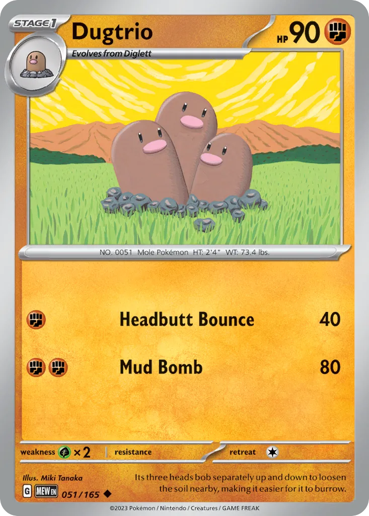 Dugtrio, 151 #051/165